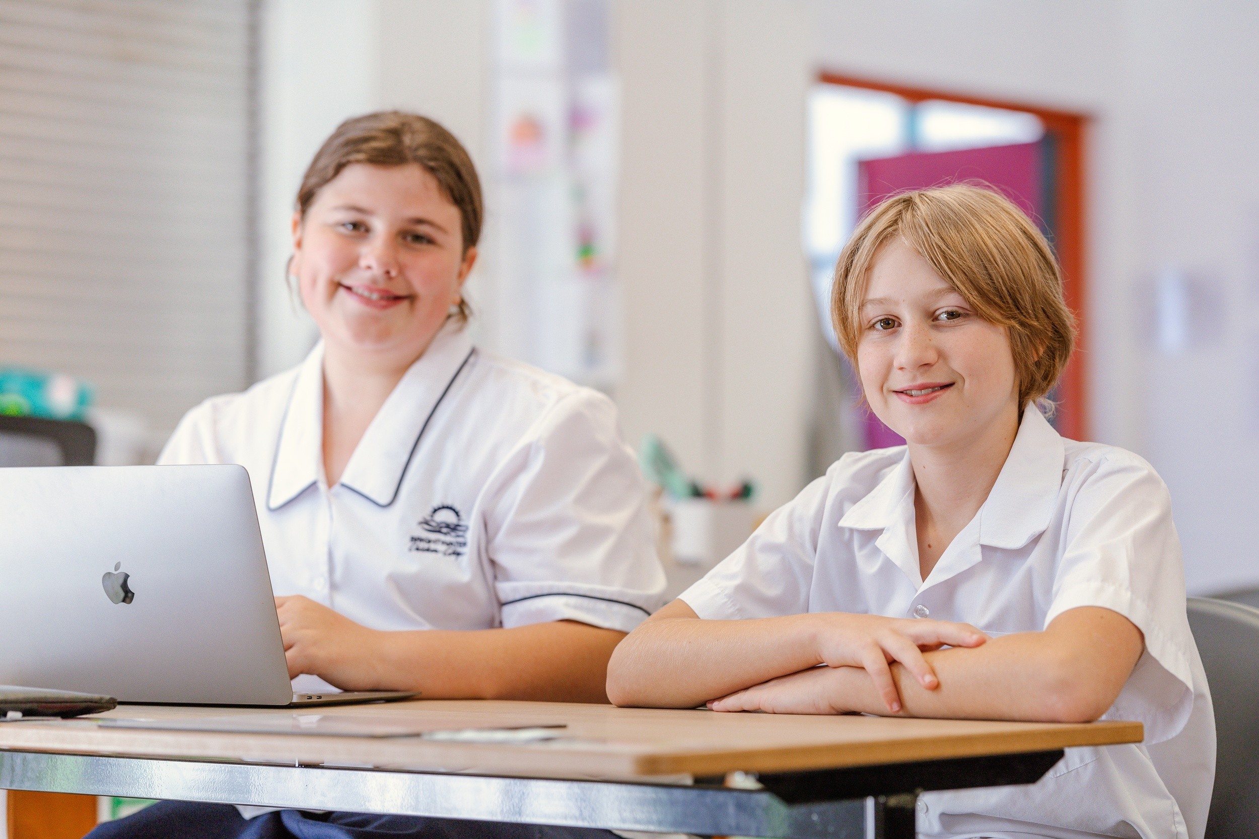 secondary school students engaged in learning at Brightwaters Christian College